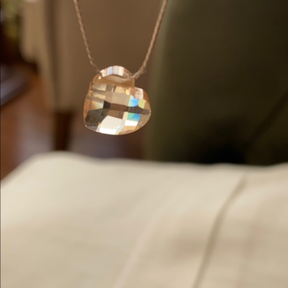 🔥Gift🔥Silver Swarovski Stone- Heart Necklace - Picture 5 of 7